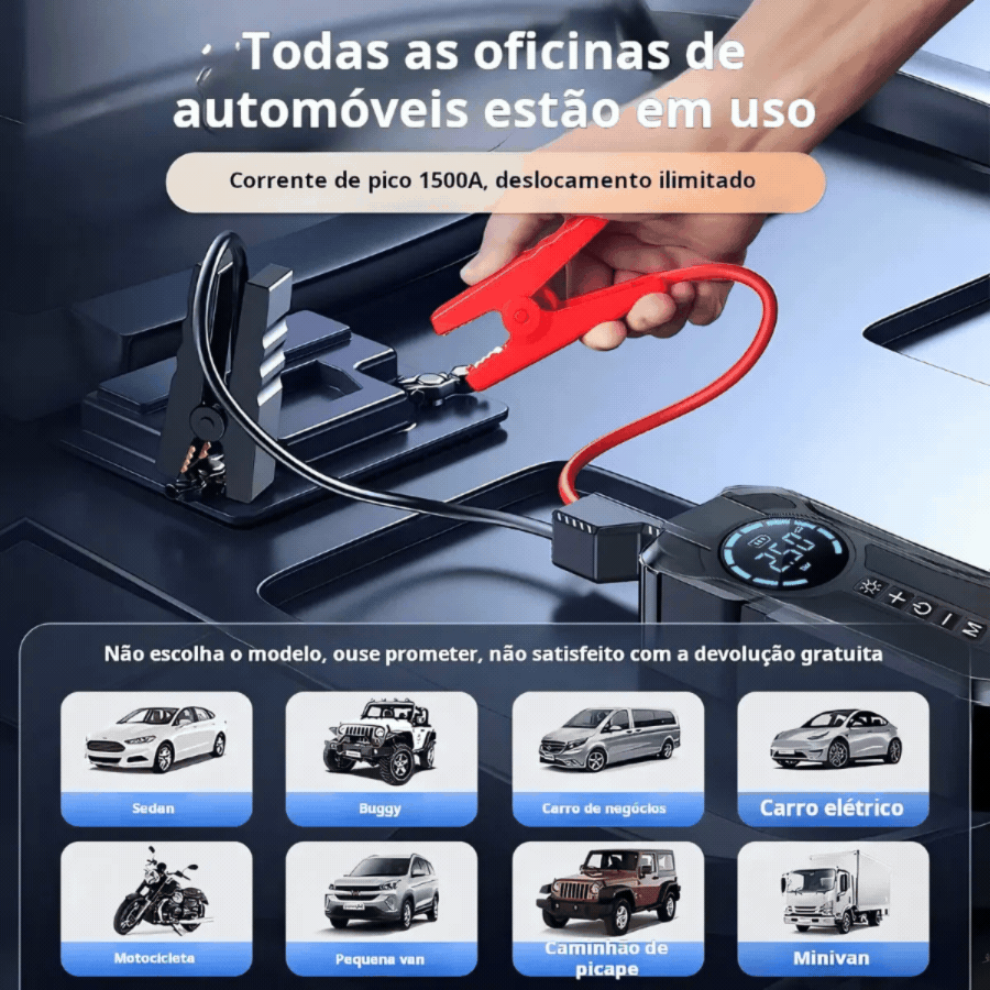 Arrancador Multifuncional Compresor Auto